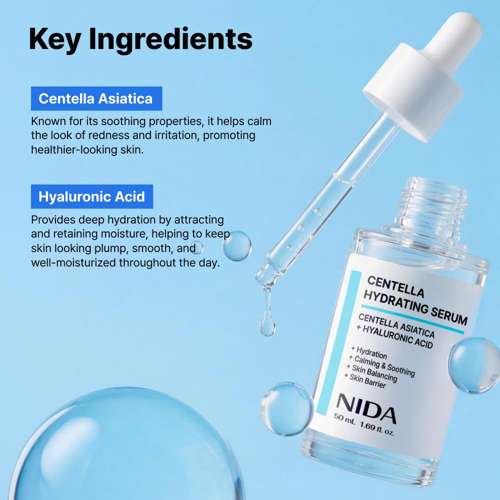 Centella Hydrating Serum | Centella Asiatica, Hyaluronic Acid | Hydration, Calming & Soothing, Skin Balancing, Skin Barrier | 1.69 Fl. Oz., 50Ml