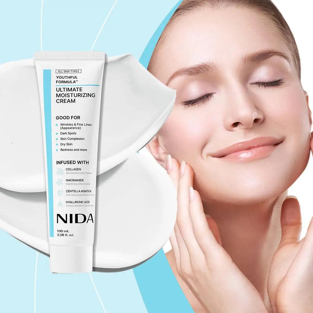 NIDA Ultimate Moisturizing Cream Anti-Aging Repairing Calming Pore Moisturizer Repair Redness Whitening Essence Skin Care