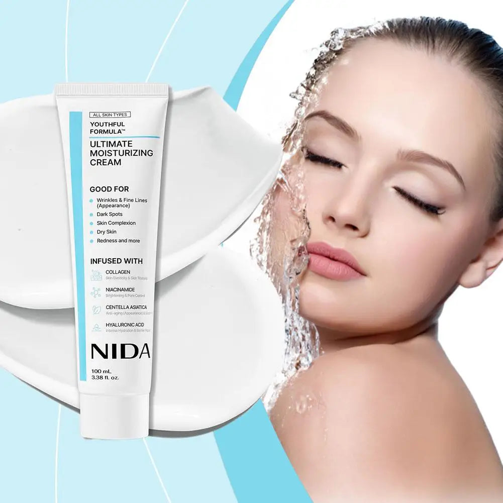 NIDA Ultimate Moisturizing Cream Anti-Aging Repairing Calming Pore Moisturizer Repair Redness Whitening Essence Skin Care